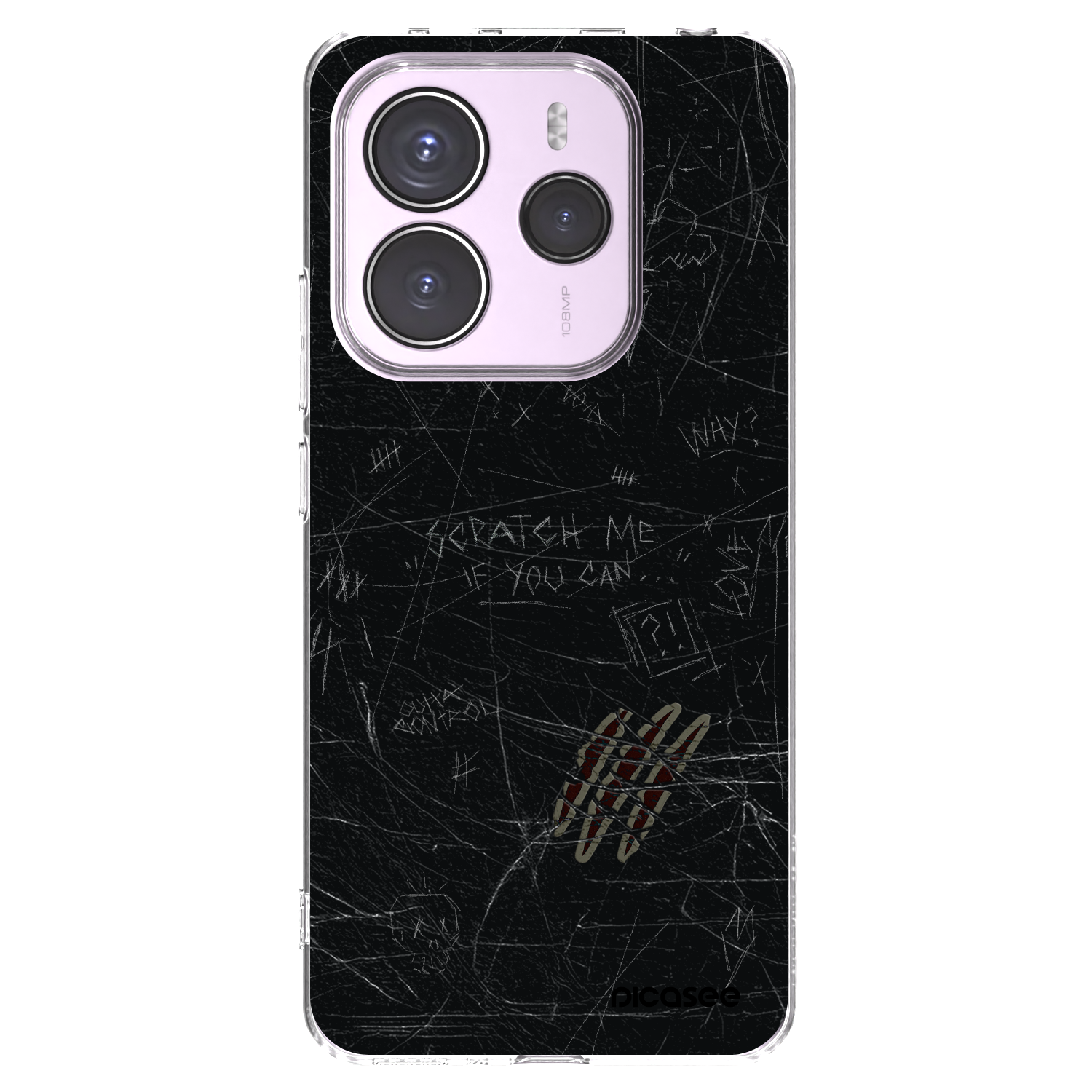 Picasee silikonska prozirna maskica za Xiaomi Redmi Note 14 5G - SCRATCH