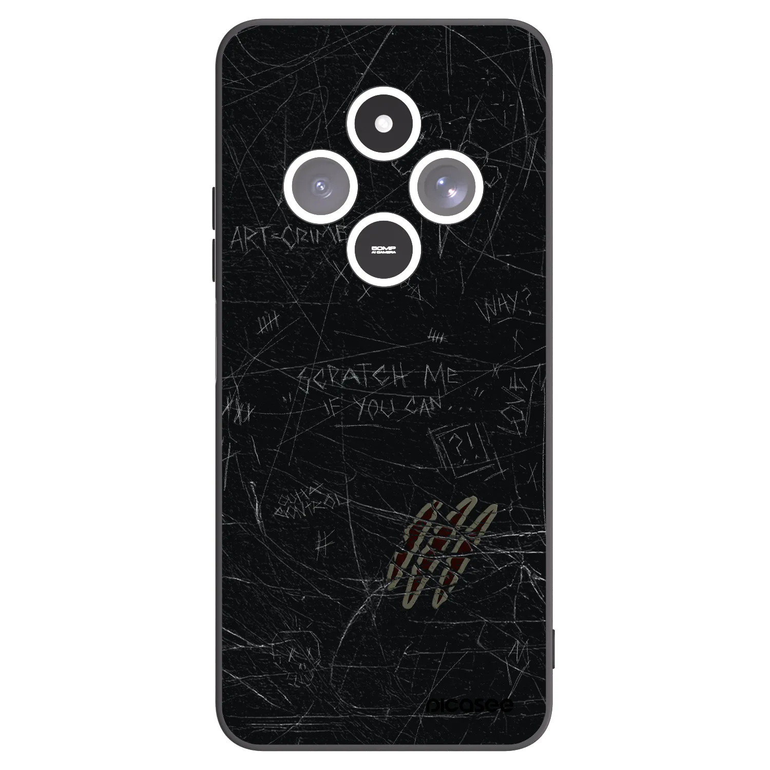 Picasee crna silikonska maskica za Xiaomi Redmi 14C - SCRATCH