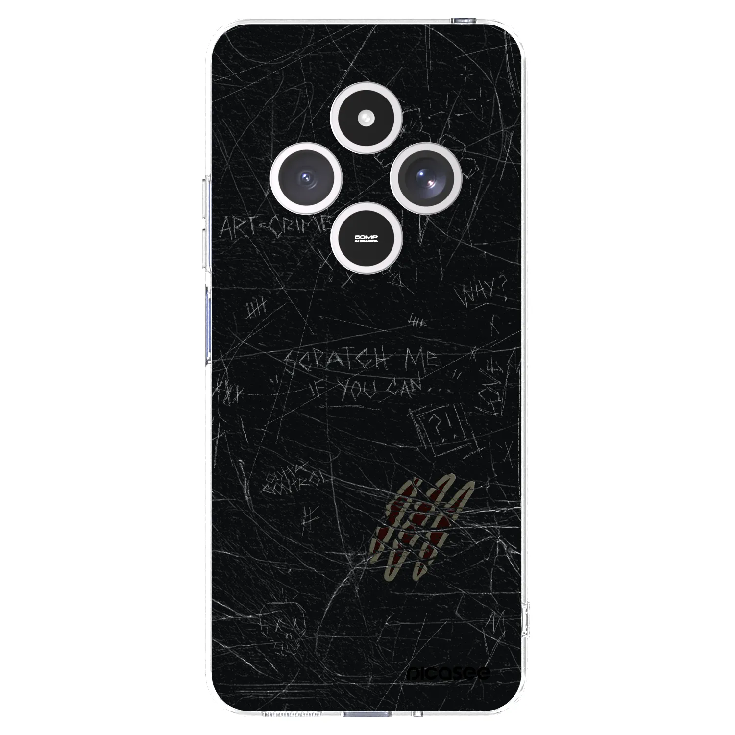 Picasee silikonska prozirna maskica za Xiaomi Redmi 14C - SCRATCH
