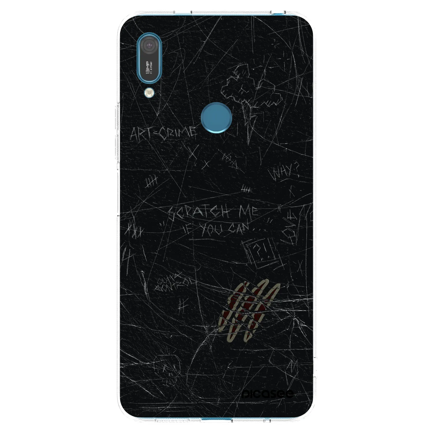 Picasee silikonska prozirna maskica za Huawei Y7 2019 - SCRATCH