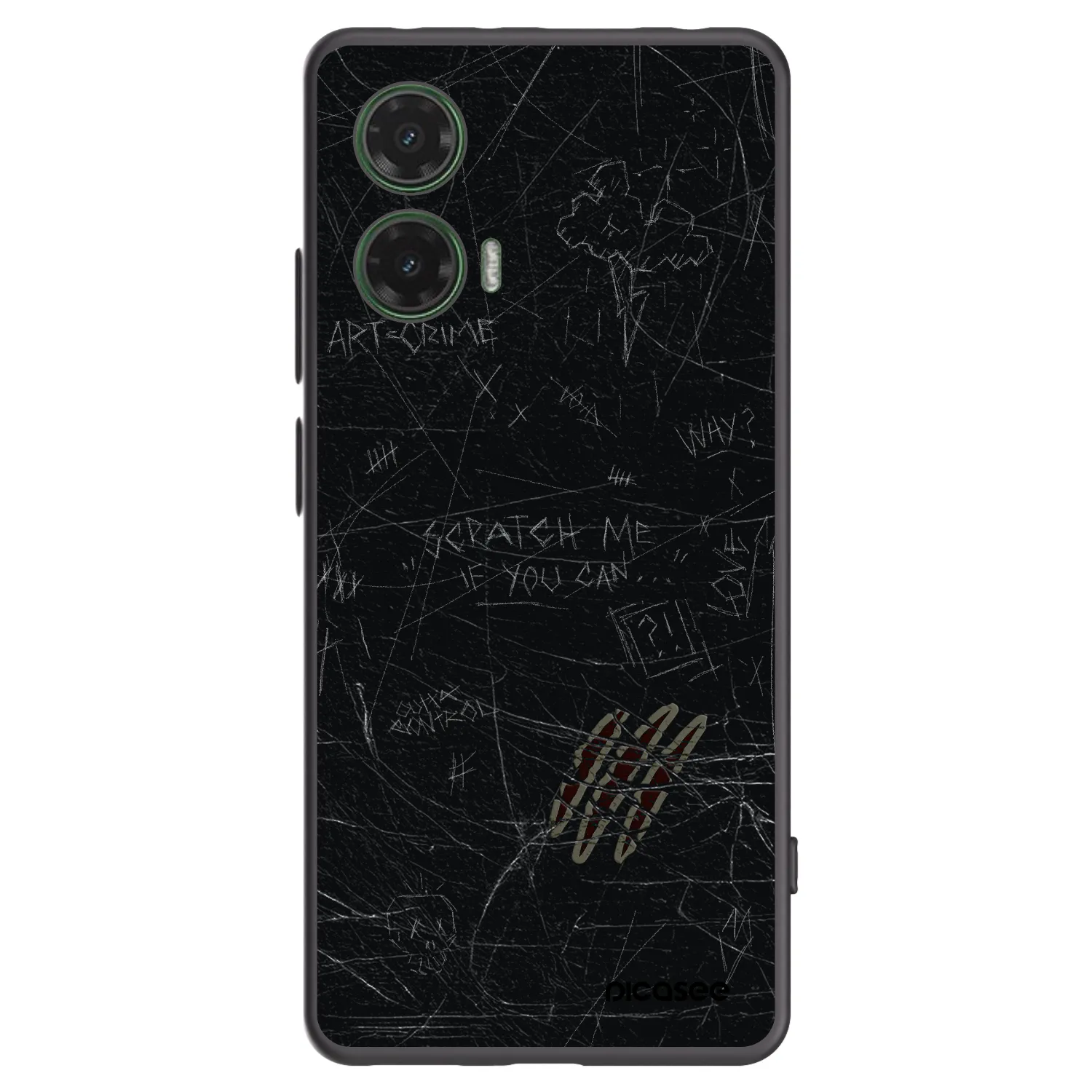 Picasee crna silikonska maskica za Motorola Moto G35 5G - SCRATCH