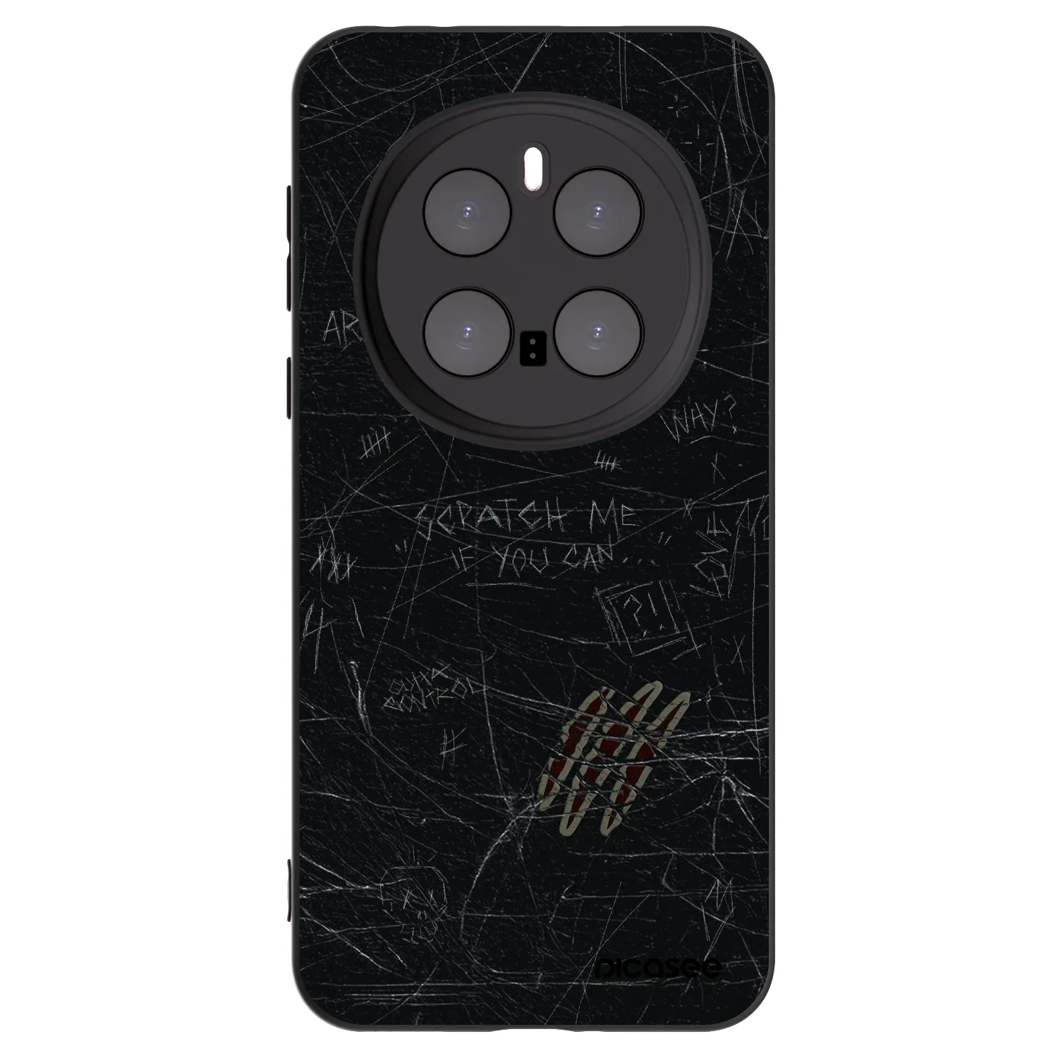 Picasee crna silikonska maskica za Honor Magic7 Pro 5G - SCRATCH