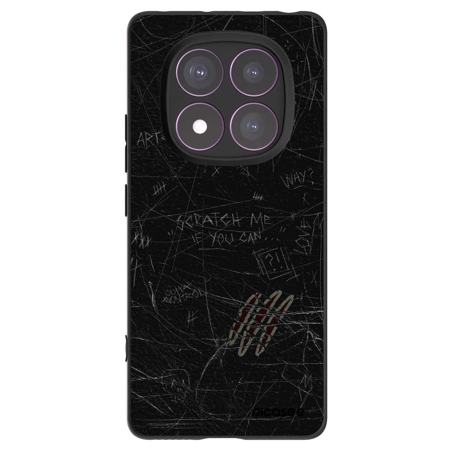 Picasee crna silikonska maskica za Xiaomi Redmi Note 14 Pro 4G - SCRATCH