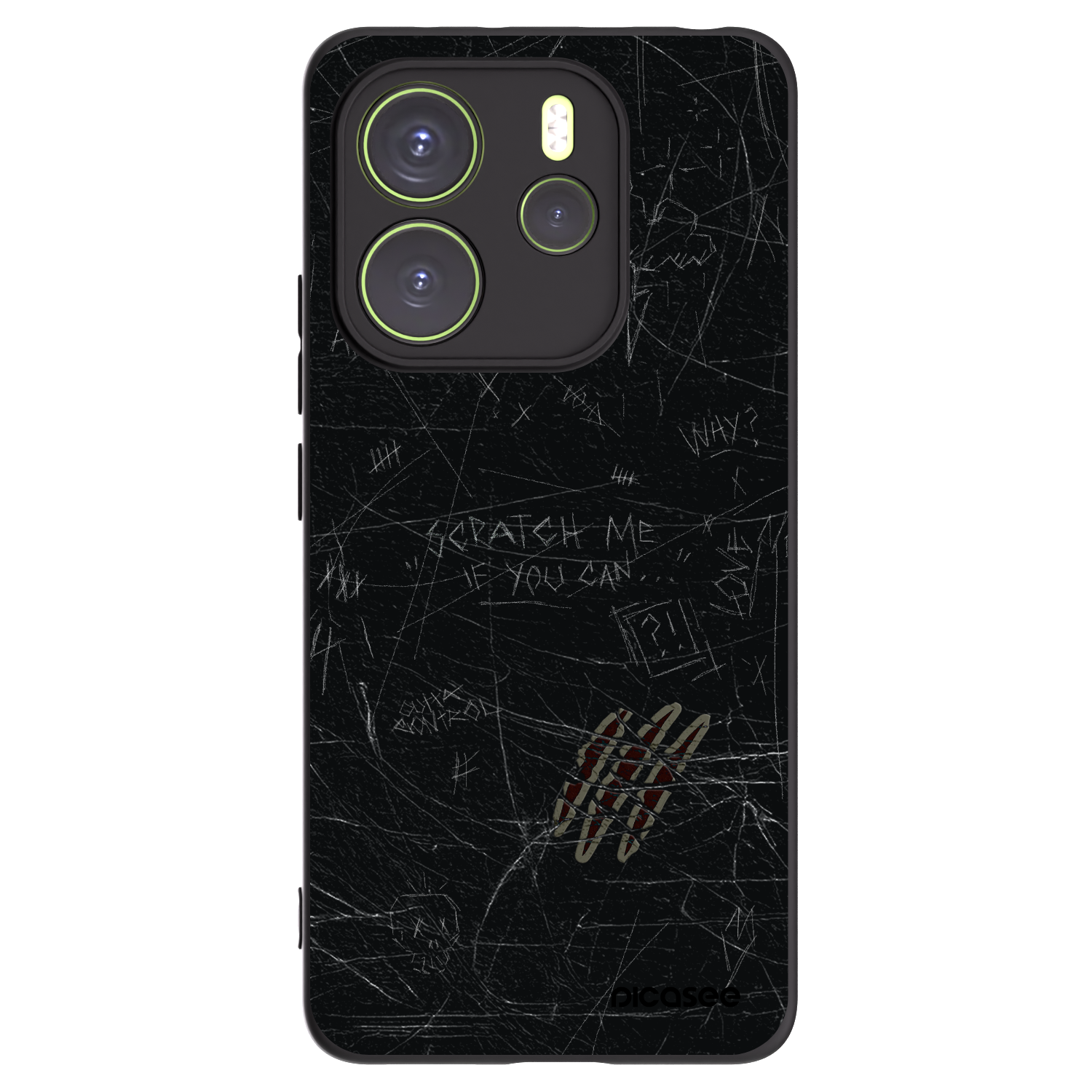 Picasee crna silikonska maskica za Xiaomi Redmi Note 14 4G - SCRATCH