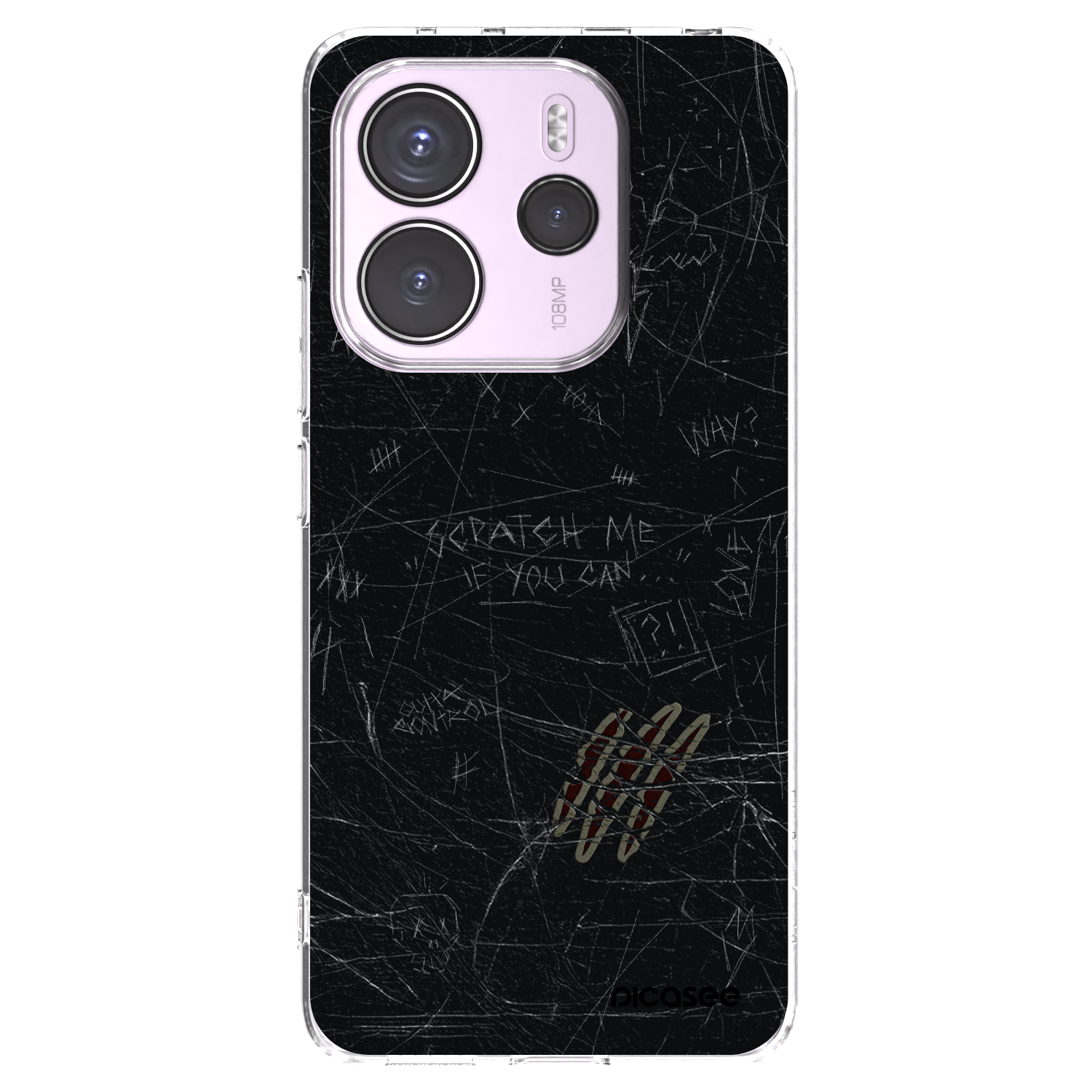 Picasee silikonska prozirna maskica za Xiaomi Redmi Note 14 4G - SCRATCH