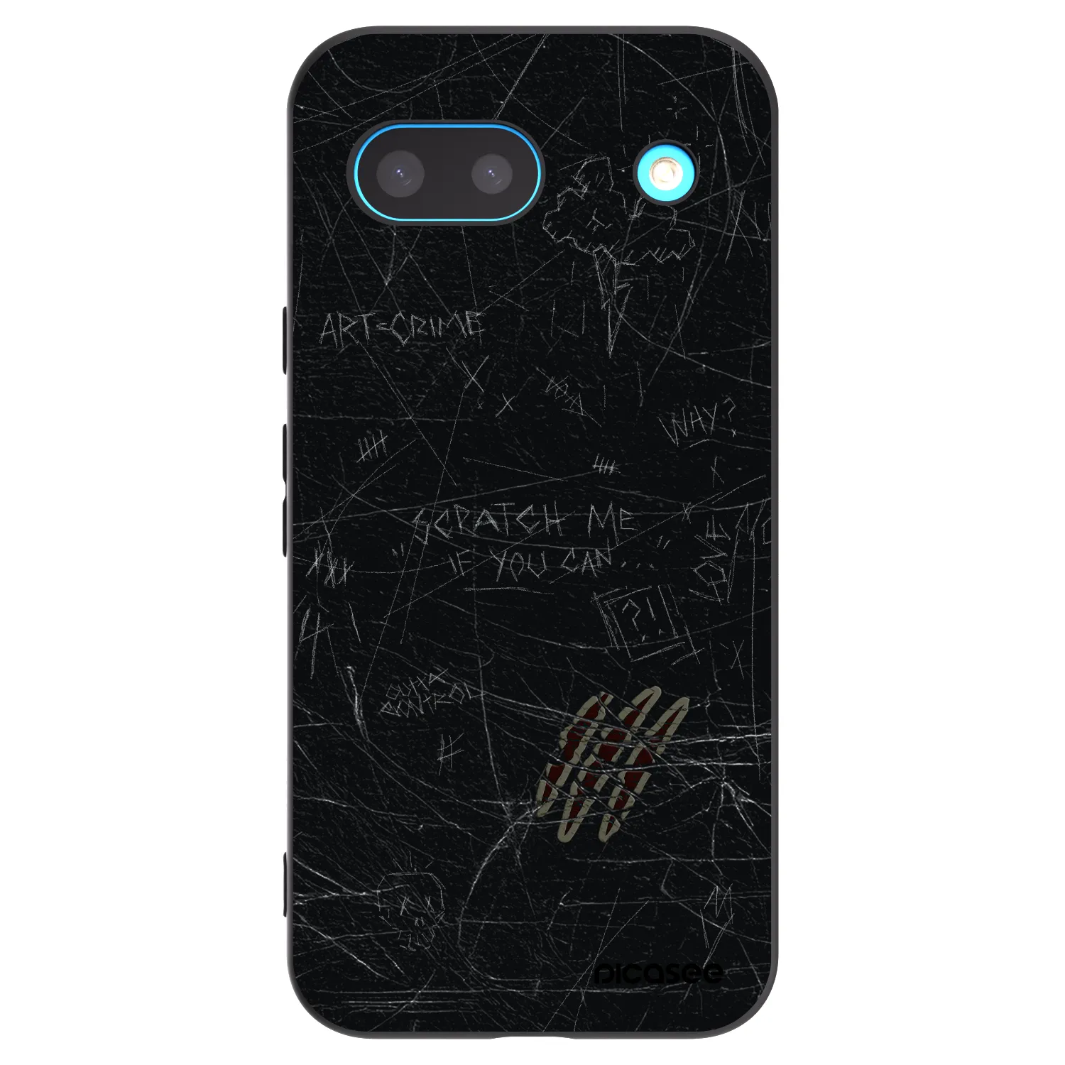 Picasee crna silikonska maskica za Google Pixel 8a - SCRATCH