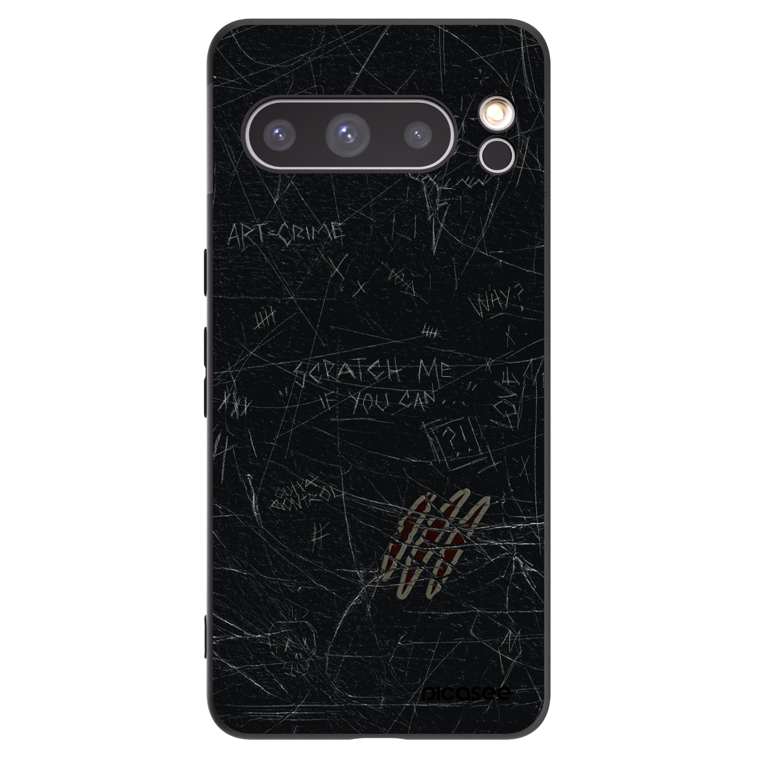 Picasee crna silikonska maskica za Google Pixel 8 Pro - SCRATCH