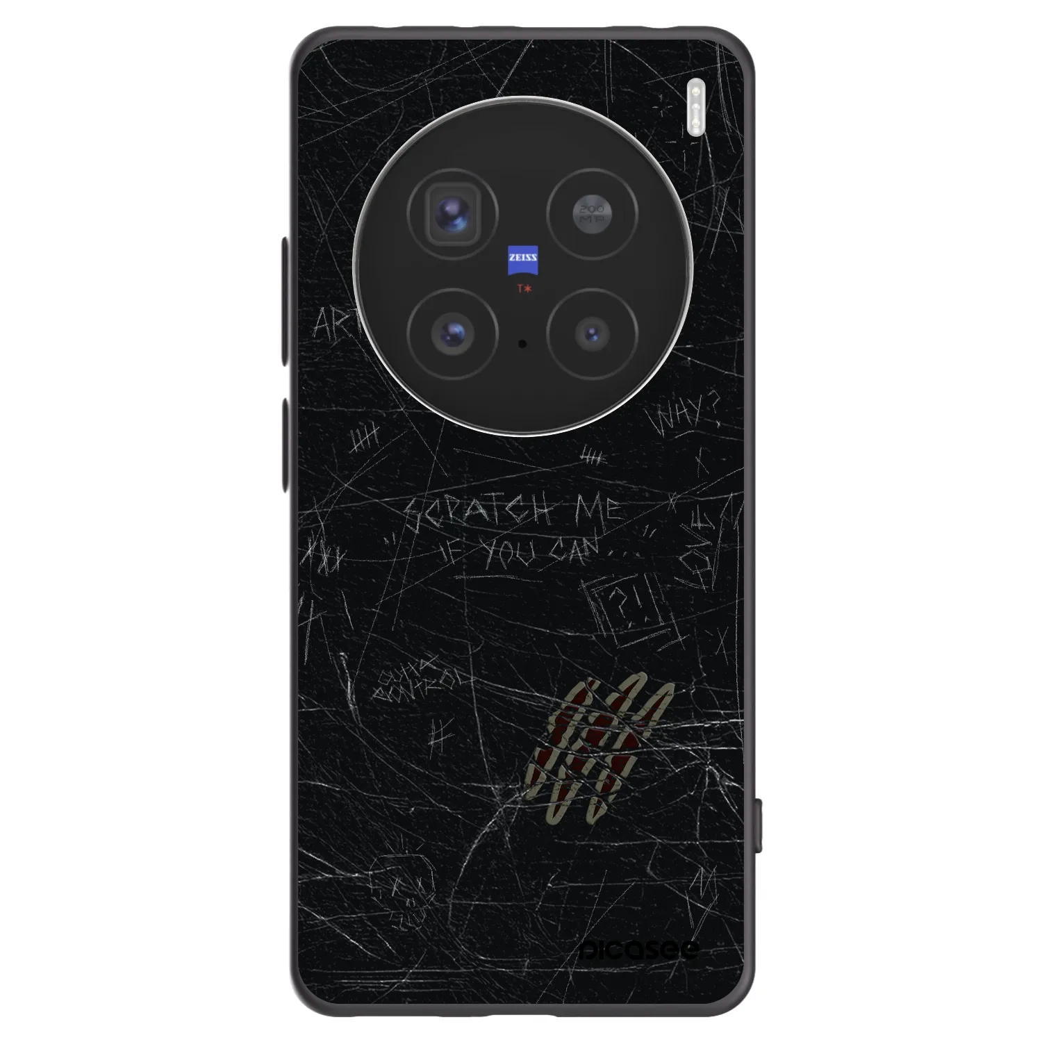 Picasee crna silikonska maskica za Vivo X200 Pro - SCRATCH