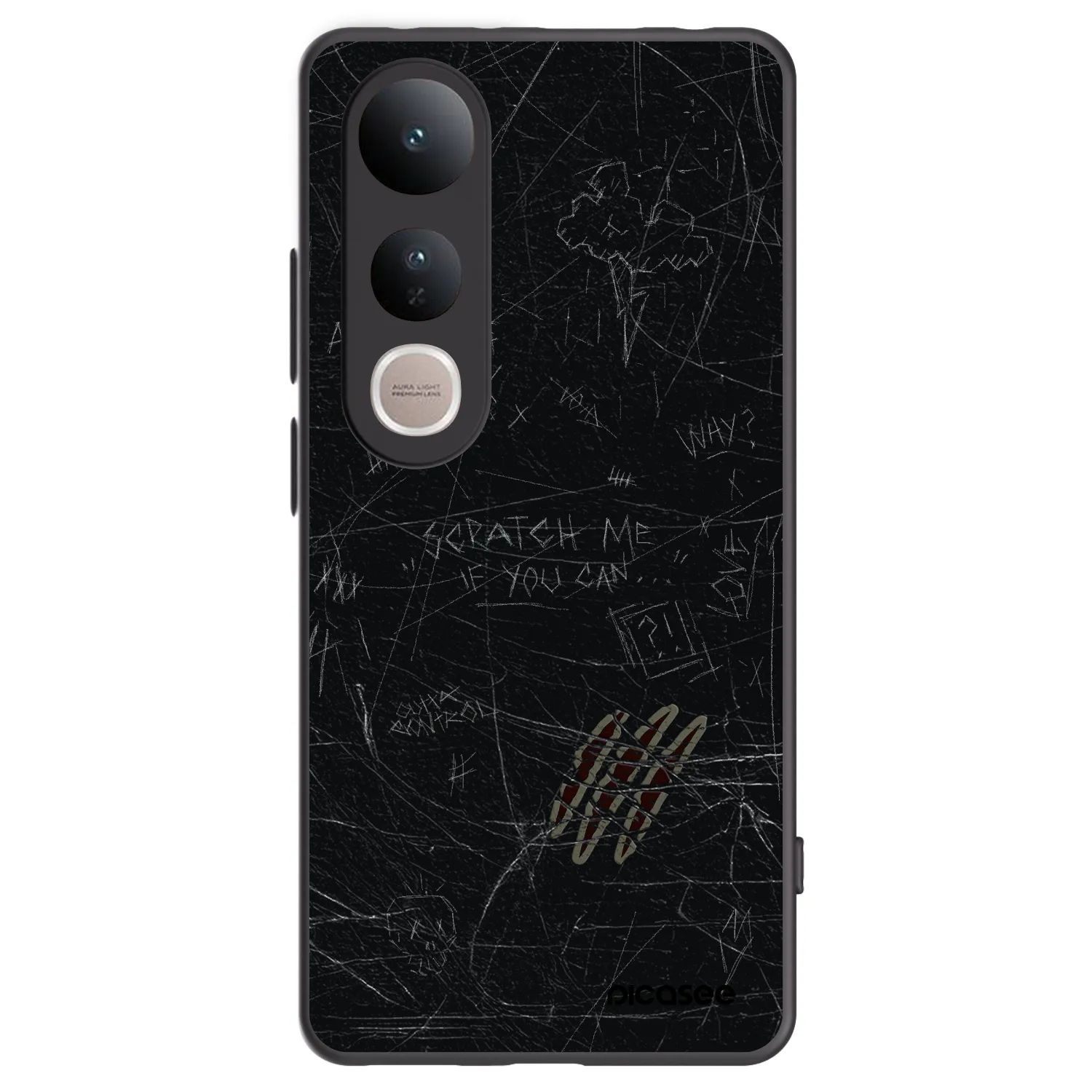 Picasee crna silikonska maskica za Vivo V50 Lite 5G - SCRATCH