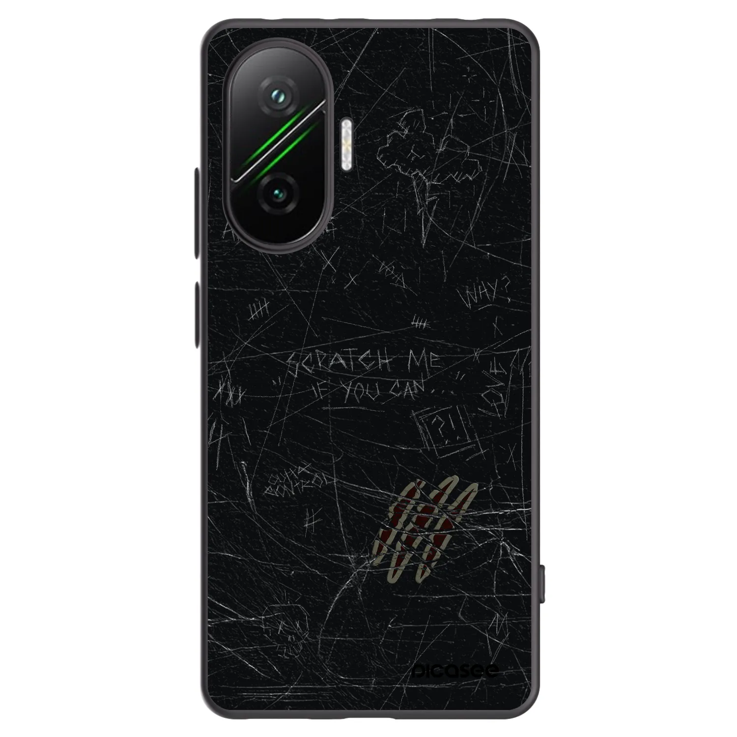 Picasee crna silikonska maskica za Xiaomi Poco F7 Pro 5G - SCRATCH