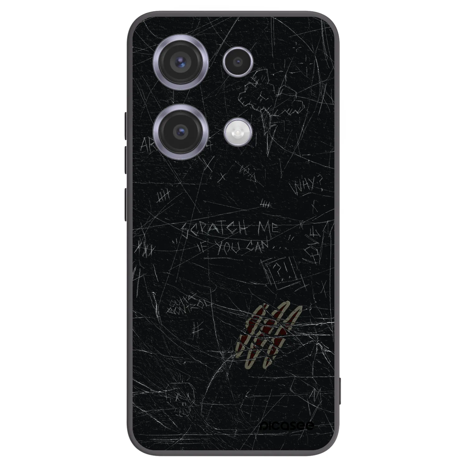 Picasee crna silikonska maskica za Xiaomi Redmi Note 14S - SCRATCH