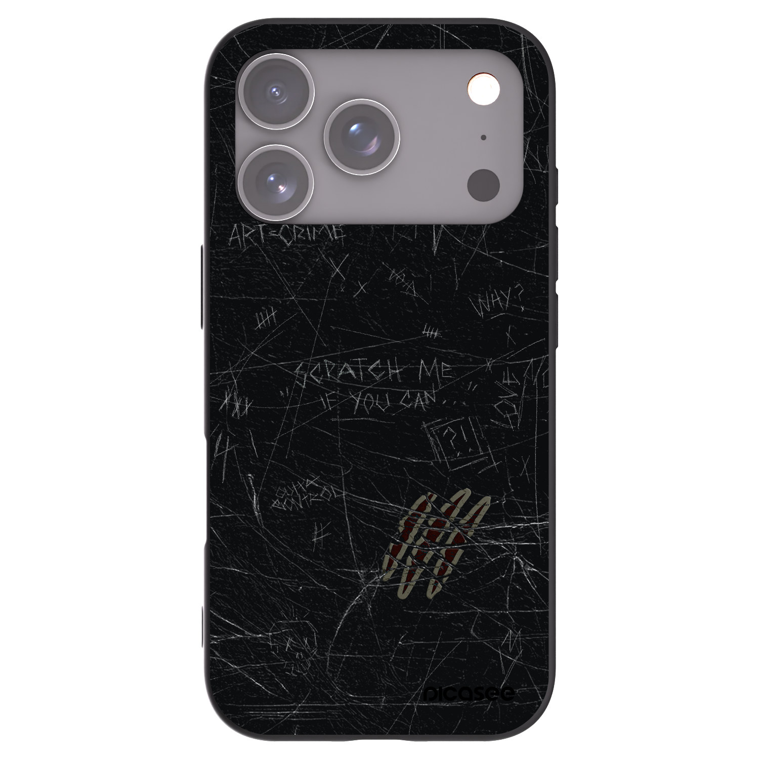 Picasee crna silikonska maskica za Apple iPhone 17 Pro - SCRATCH