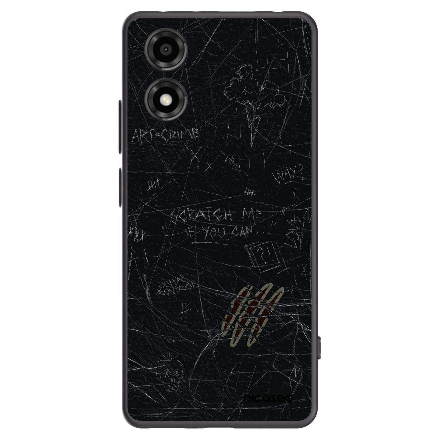 Picasee crna silikonska maskica za Motorola Moto E14 - SCRATCH