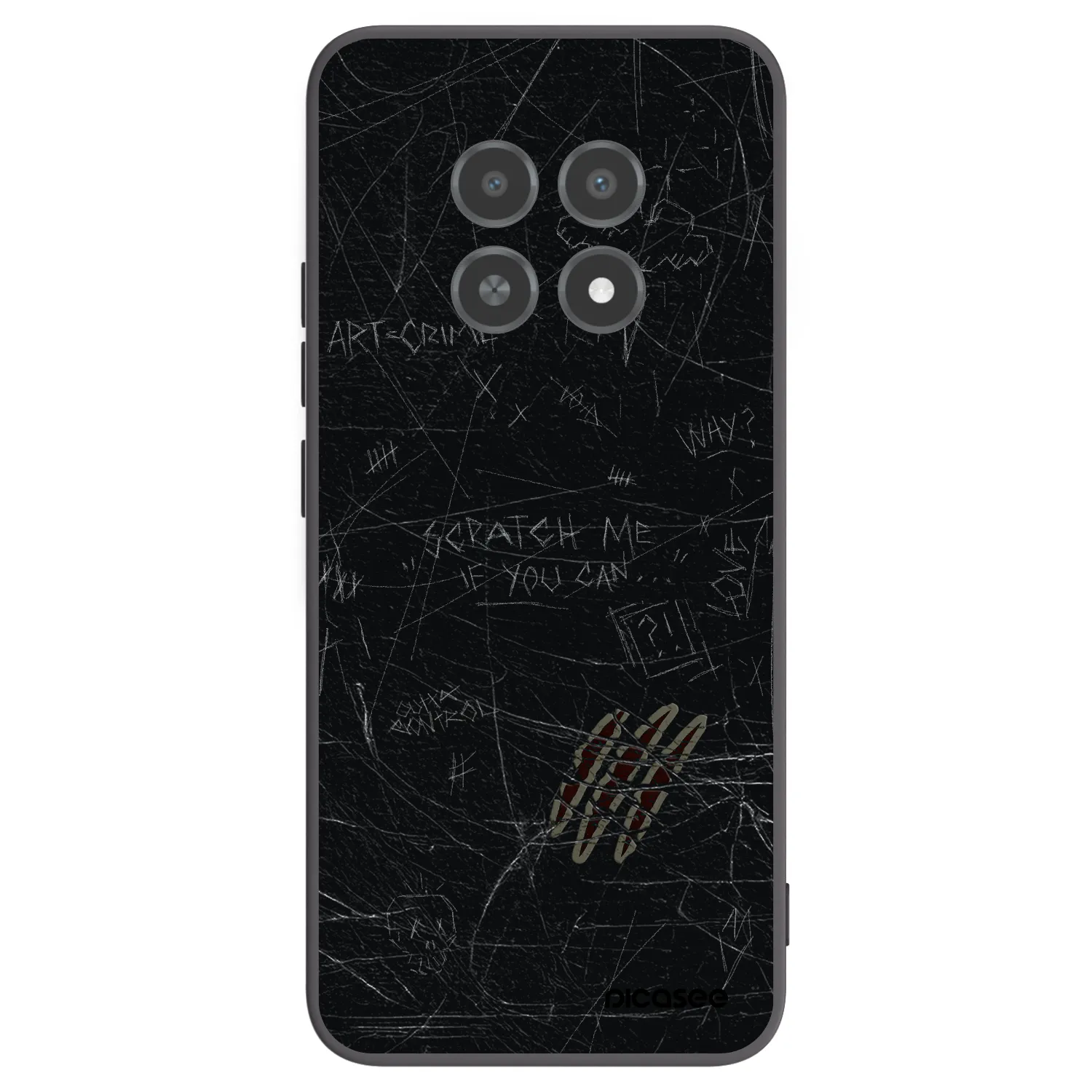 Picasee crna silikonska maskica za Realme 12X - SCRATCH