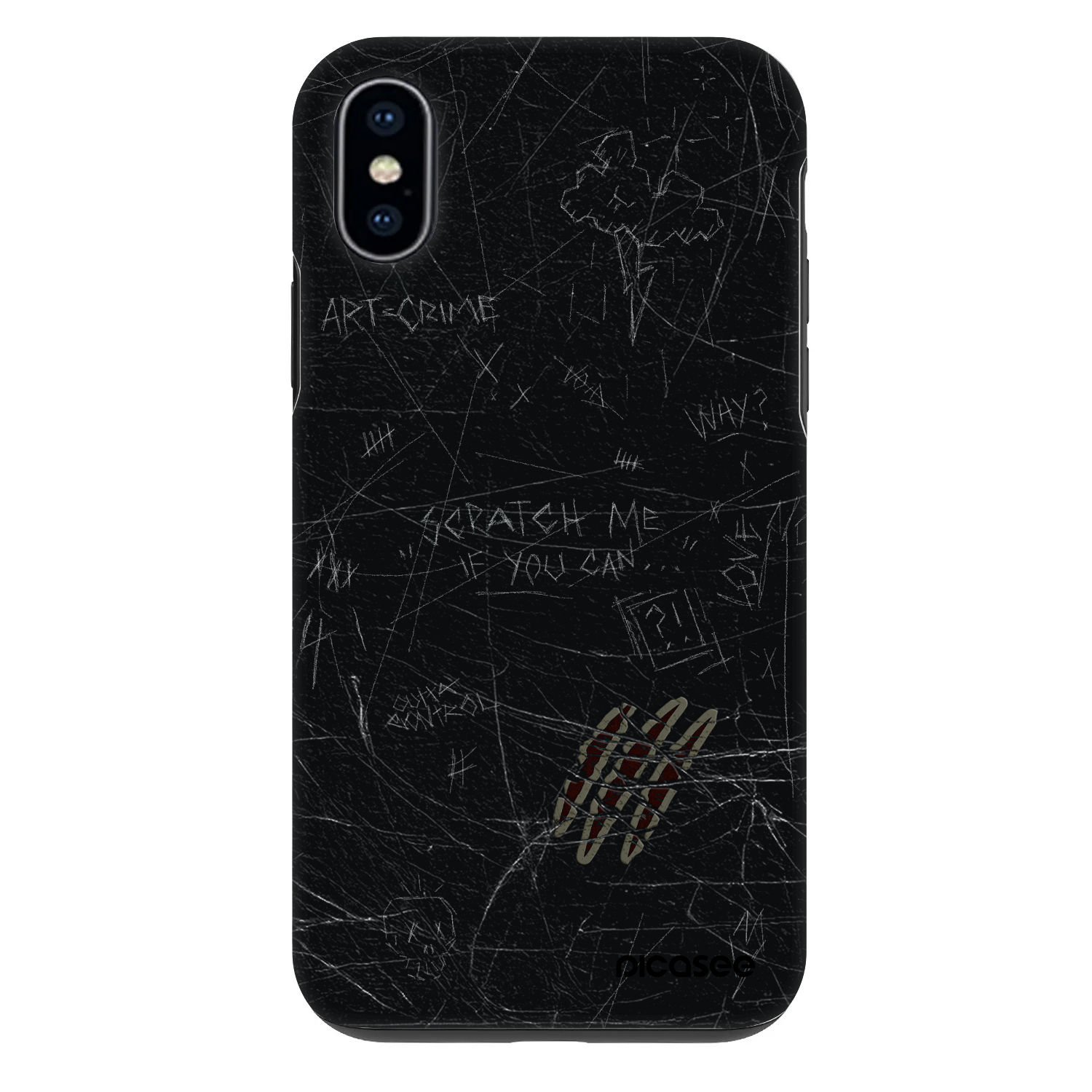 Picasee Fashion Case za Apple iPhone X/XS - SCRATCH