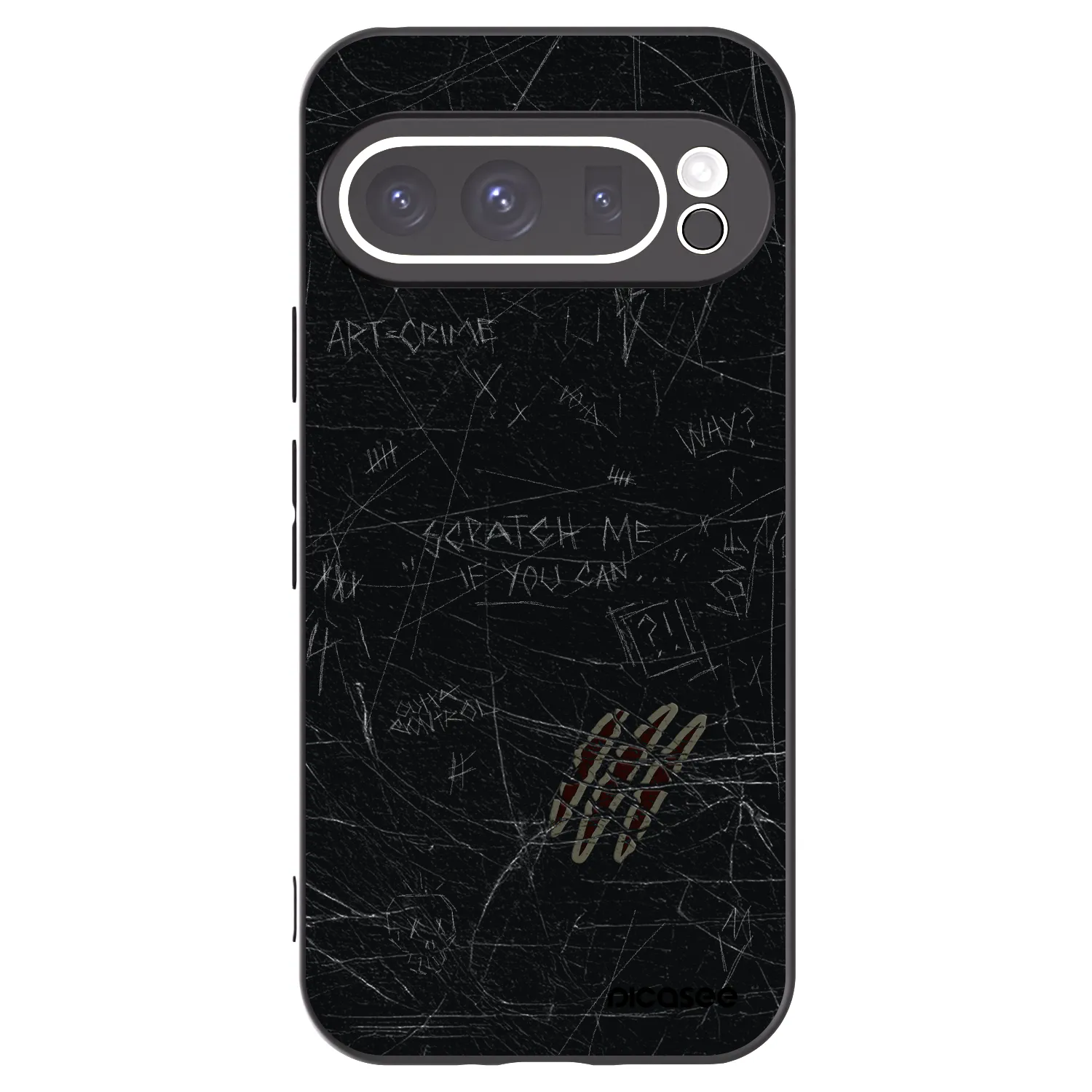 Picasee crna silikonska maskica za Google Pixel 9 Pro XL - SCRATCH