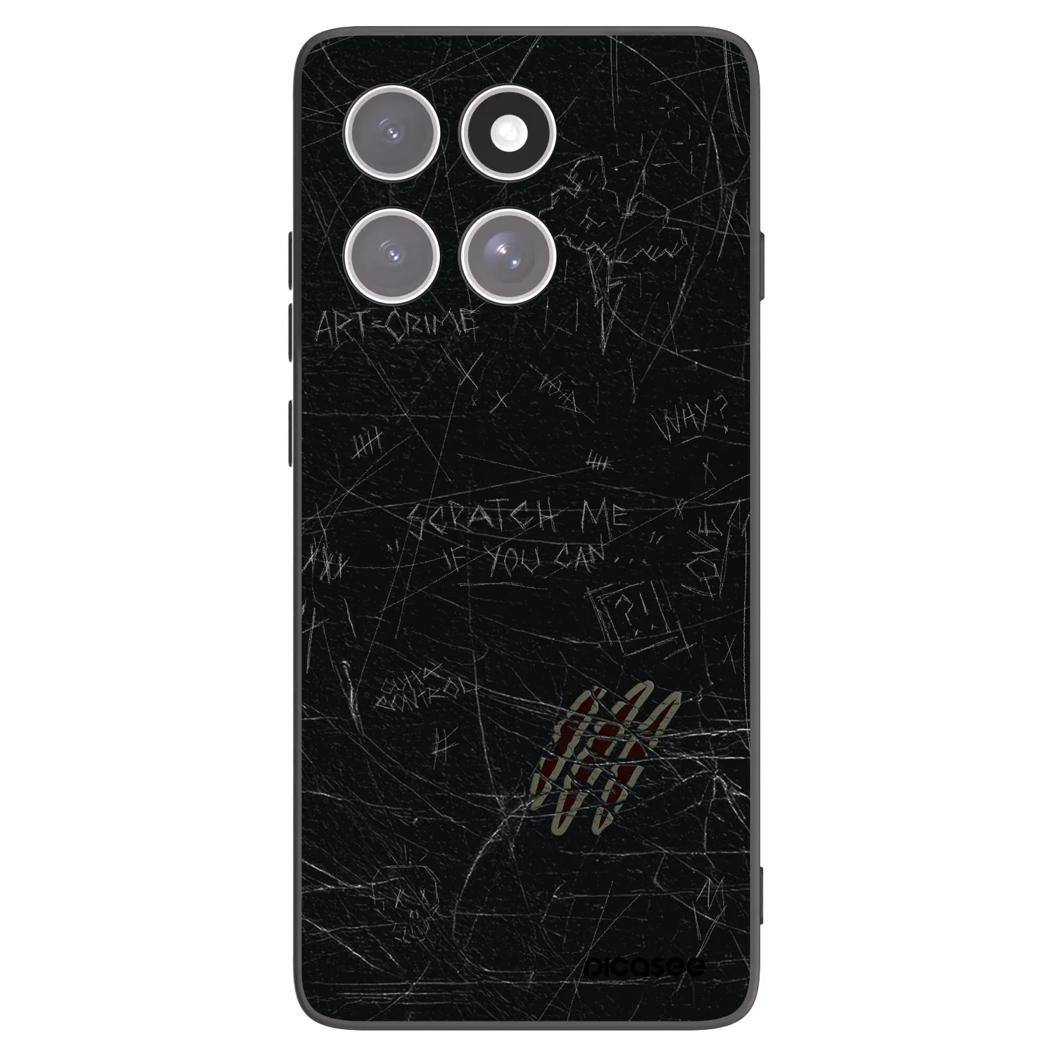 Picasee crna silikonska maskica za Motorola Edge 60 Fusion - SCRATCH