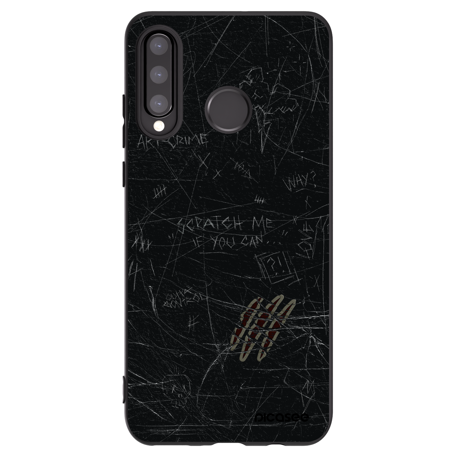 Picasee crna silikonska maskica za Huawei P30 Lite - SCRATCH