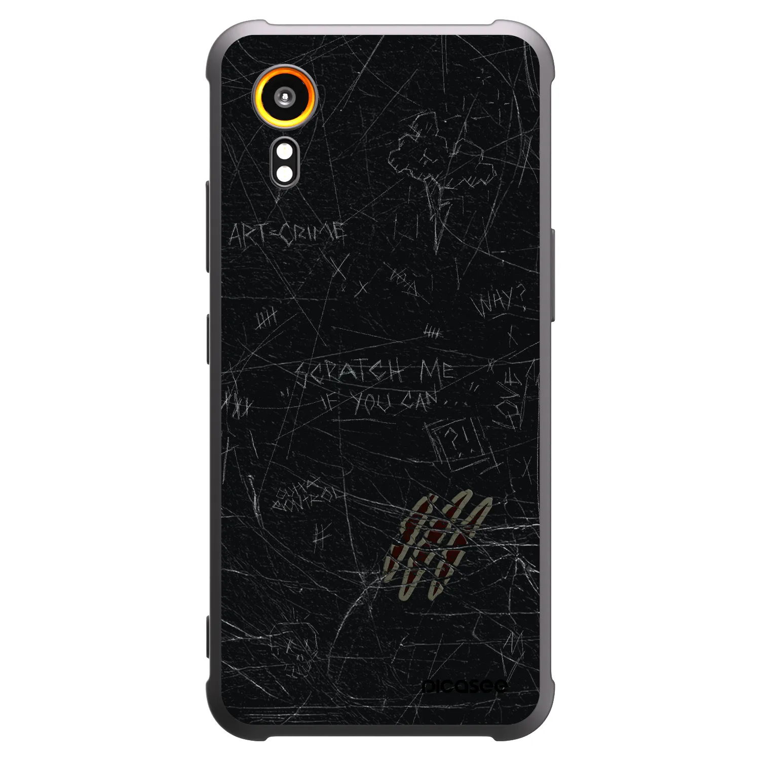 Picasee crna silikonska maskica za Samsung Galaxy Xcover 7 - SCRATCH