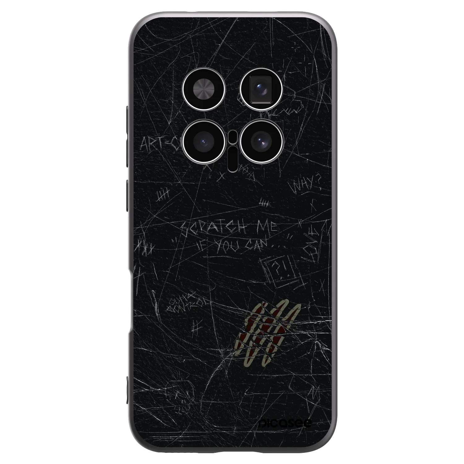 Picasee crna silikonska maskica za Honor Magic8 Pro 5G - SCRATCH