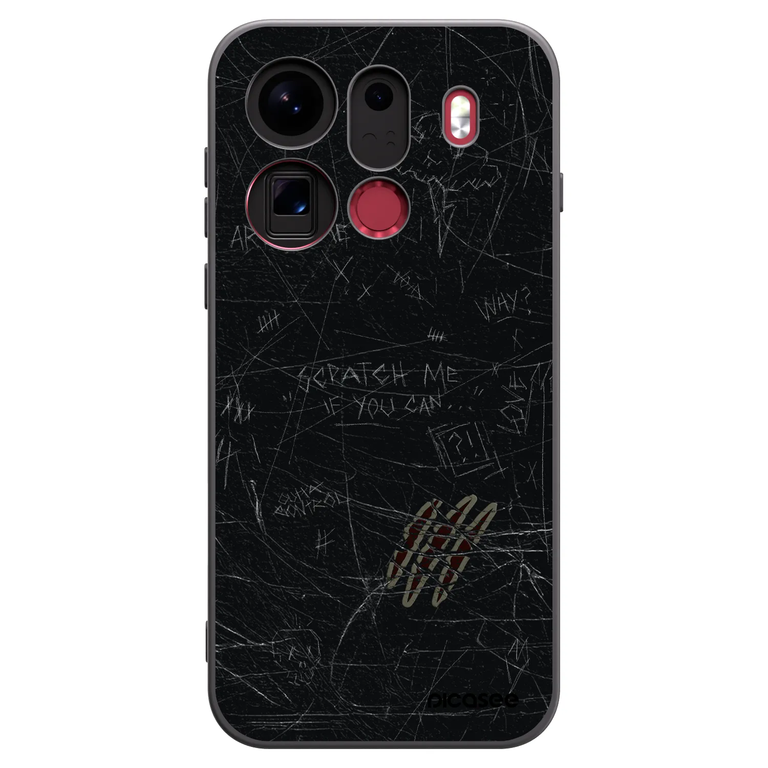 Picasee crna silikonska maskica za OPPO Find X9 Pro - SCRATCH