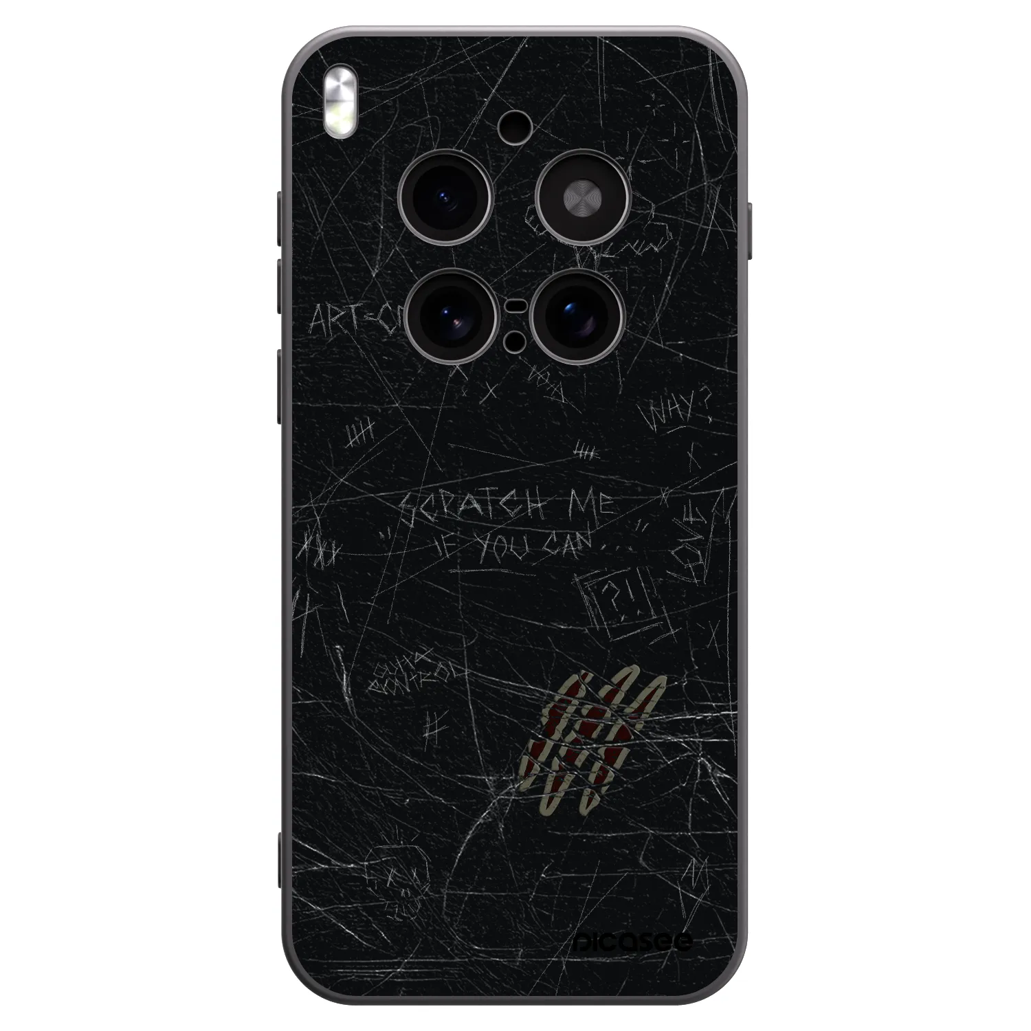 Picasee crna silikonska maskica za Vivo X300 Pro - SCRATCH
