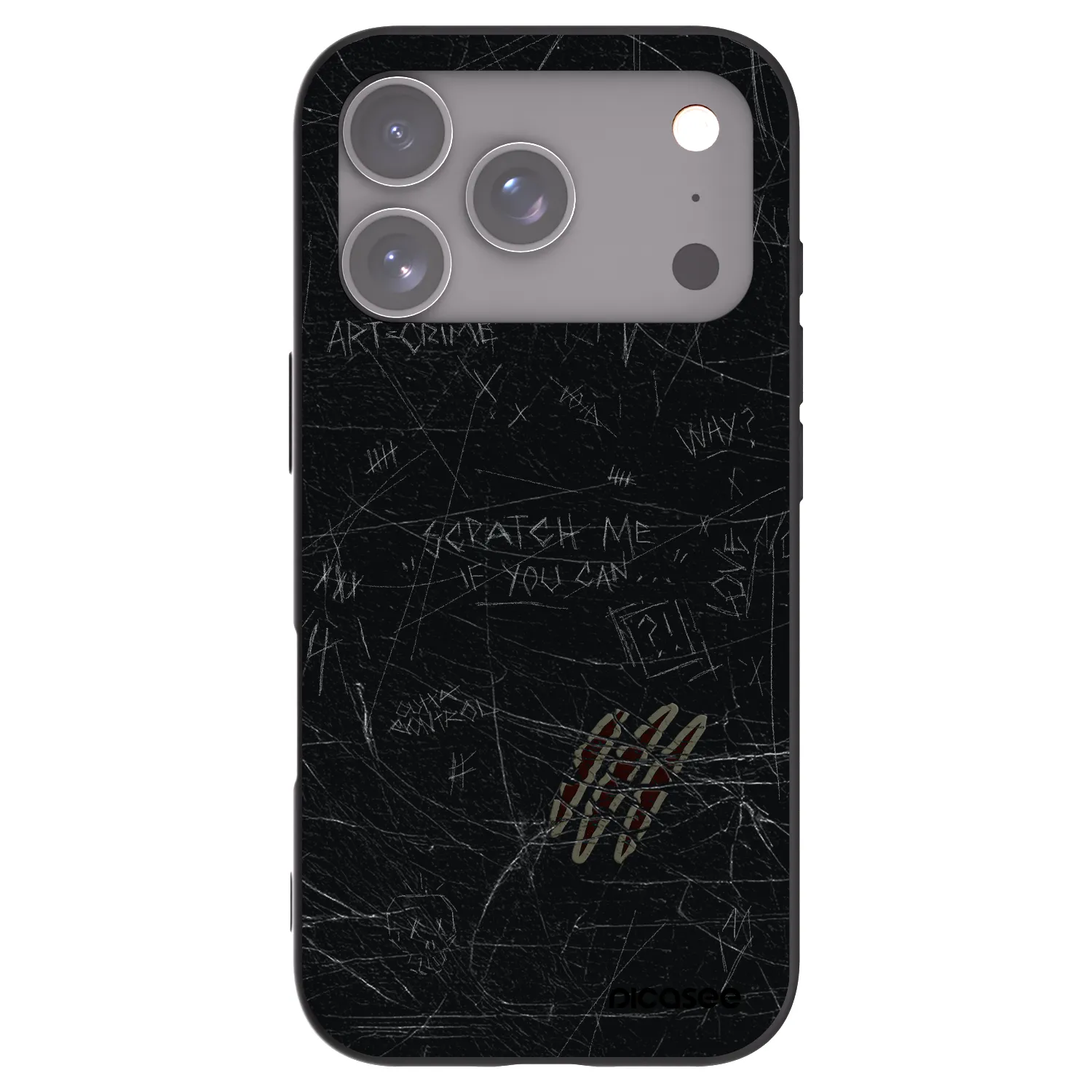 Picasee crna silikonska maskica za Apple iPhone 18 Pro - SCRATCH