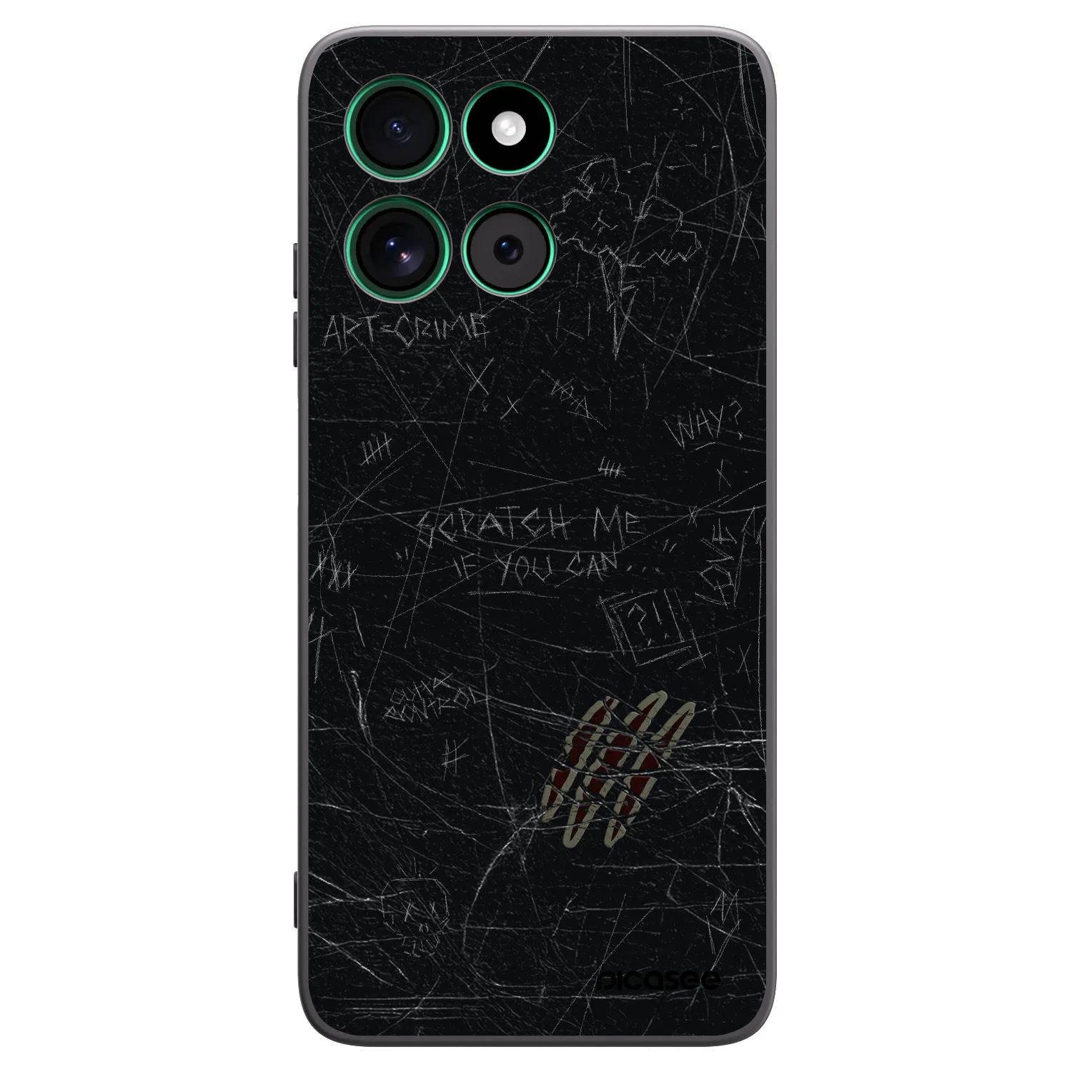 Picasee crna silikonska maskica za Motorola Moto G57 Power - SCRATCH