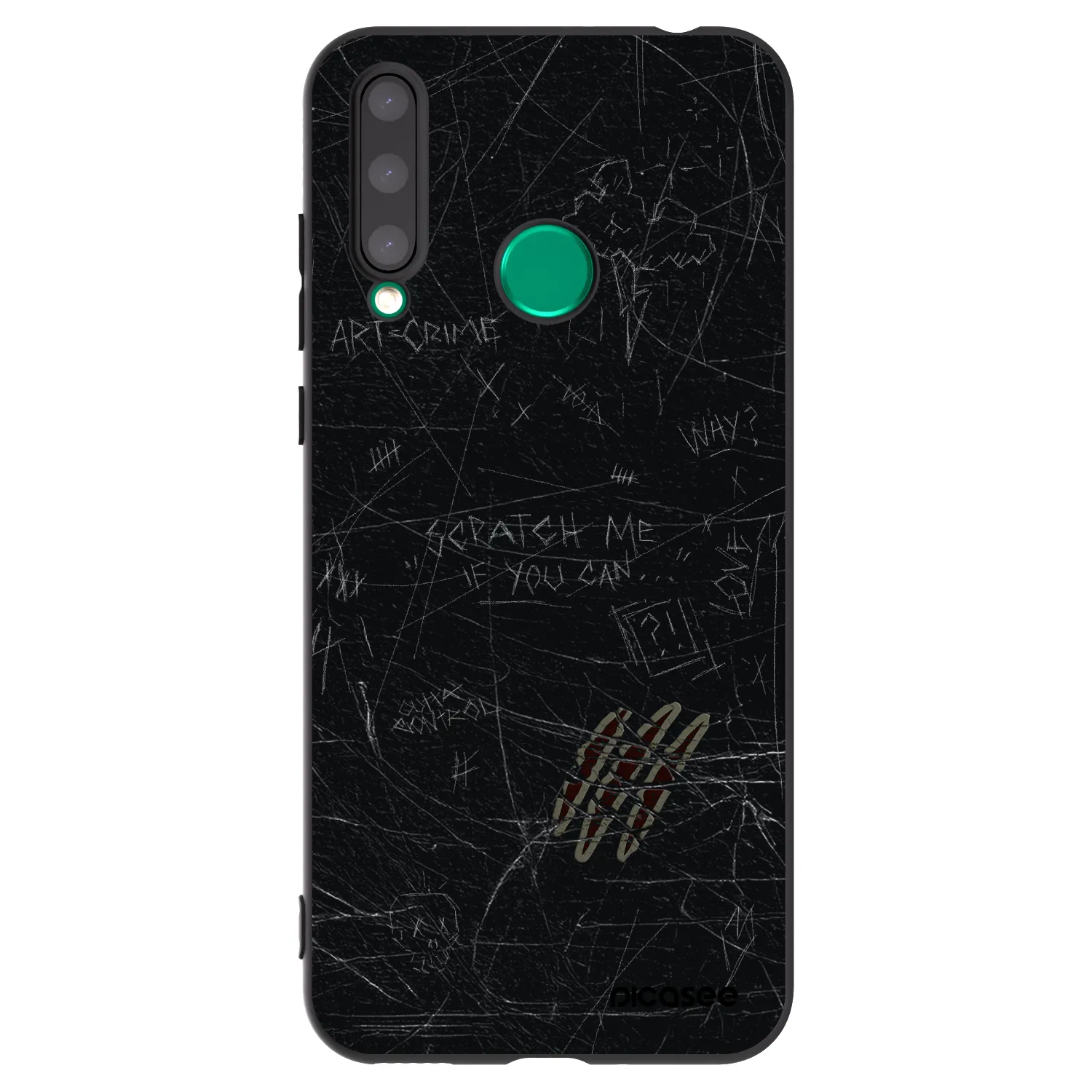 Picasee crna silikonska maskica za Honor 20 Lite - SCRATCH