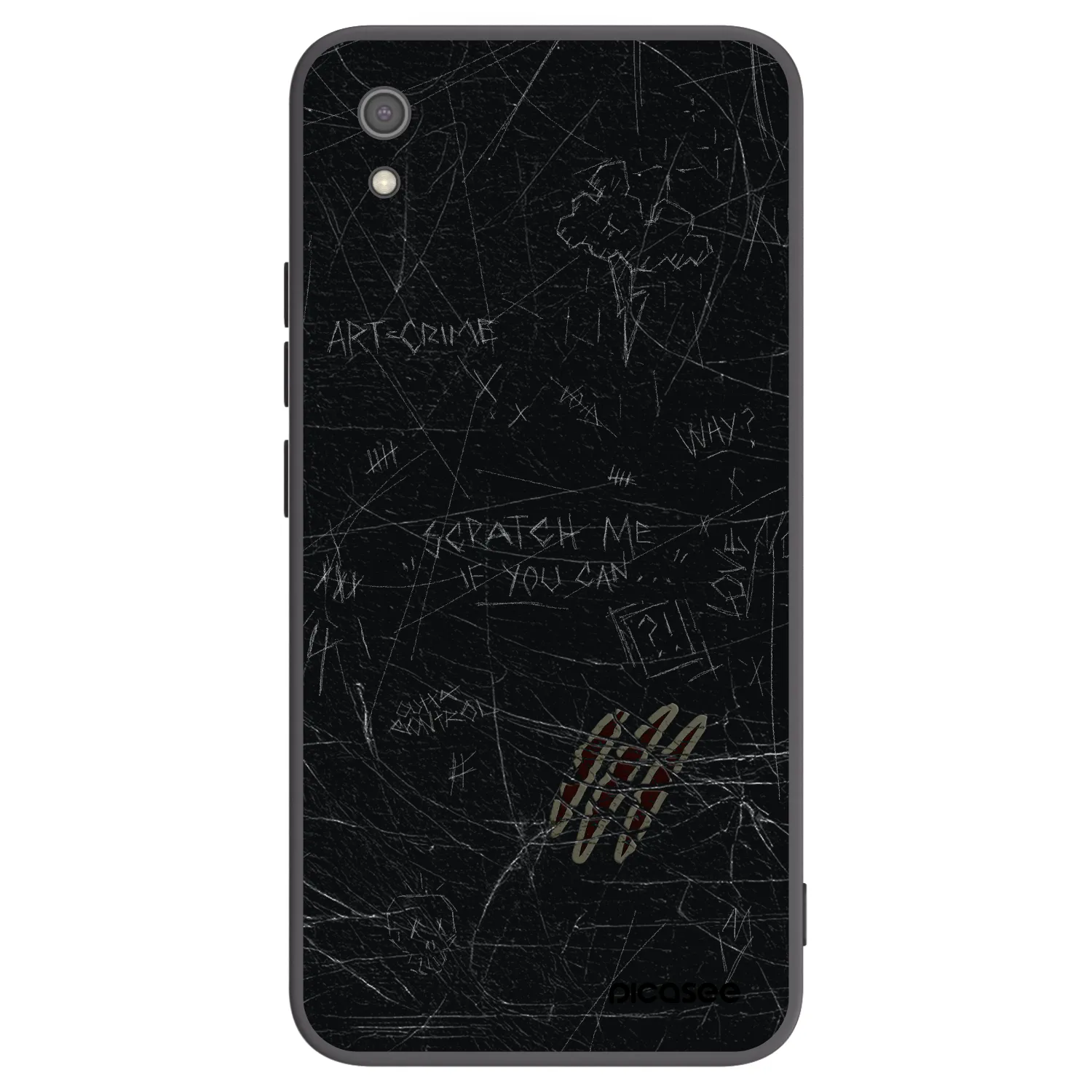 Picasee crna silikonska maskica za Xiaomi Redmi 7A - SCRATCH