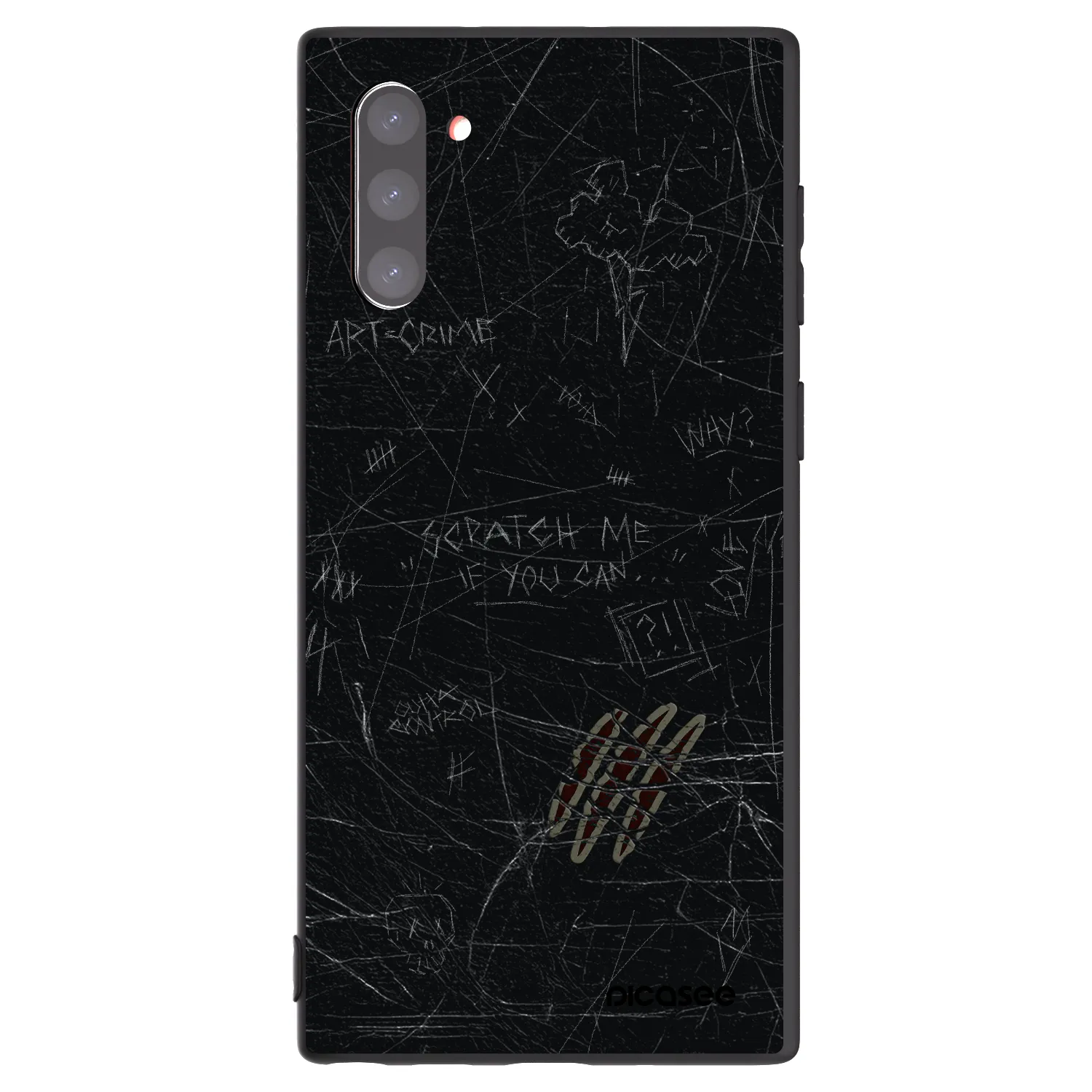 Picasee crna silikonska maskica za Samsung Galaxy Note 10 N970F - SCRATCH