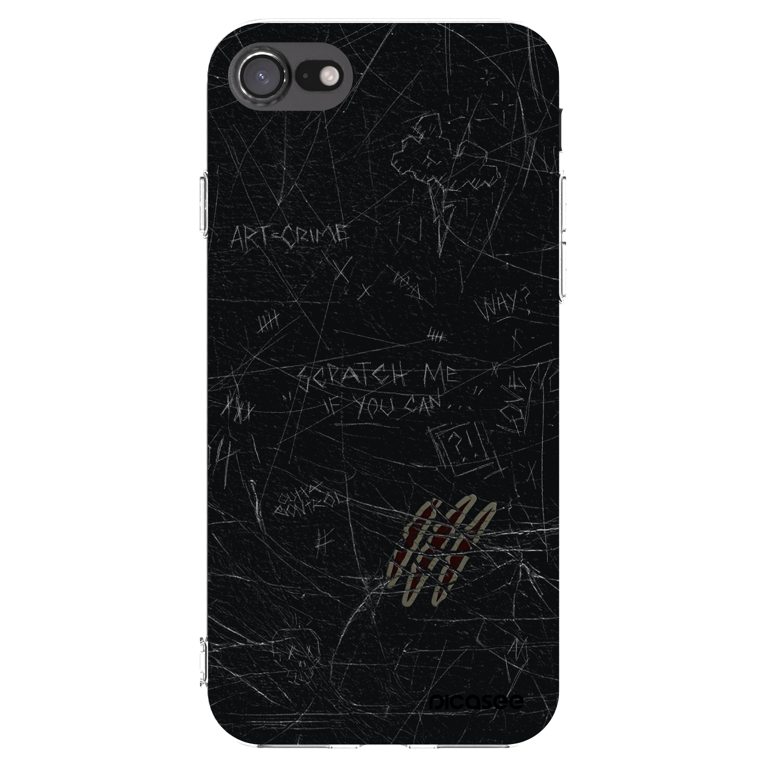 Picasee silikonska prozirna maskica za Apple iPhone 8 - SCRATCH