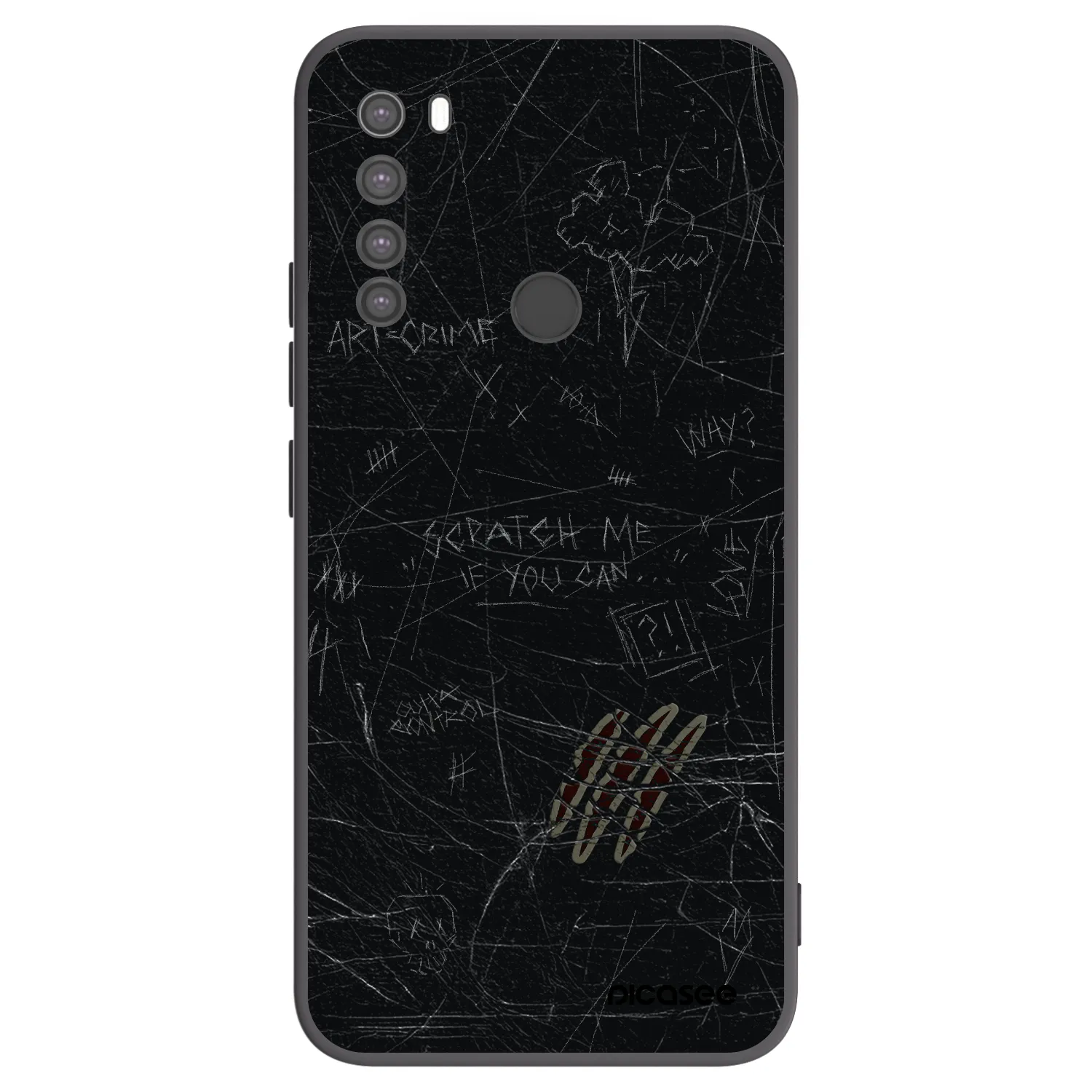 Picasee crna silikonska maskica za Xiaomi Redmi Note 8 - SCRATCH