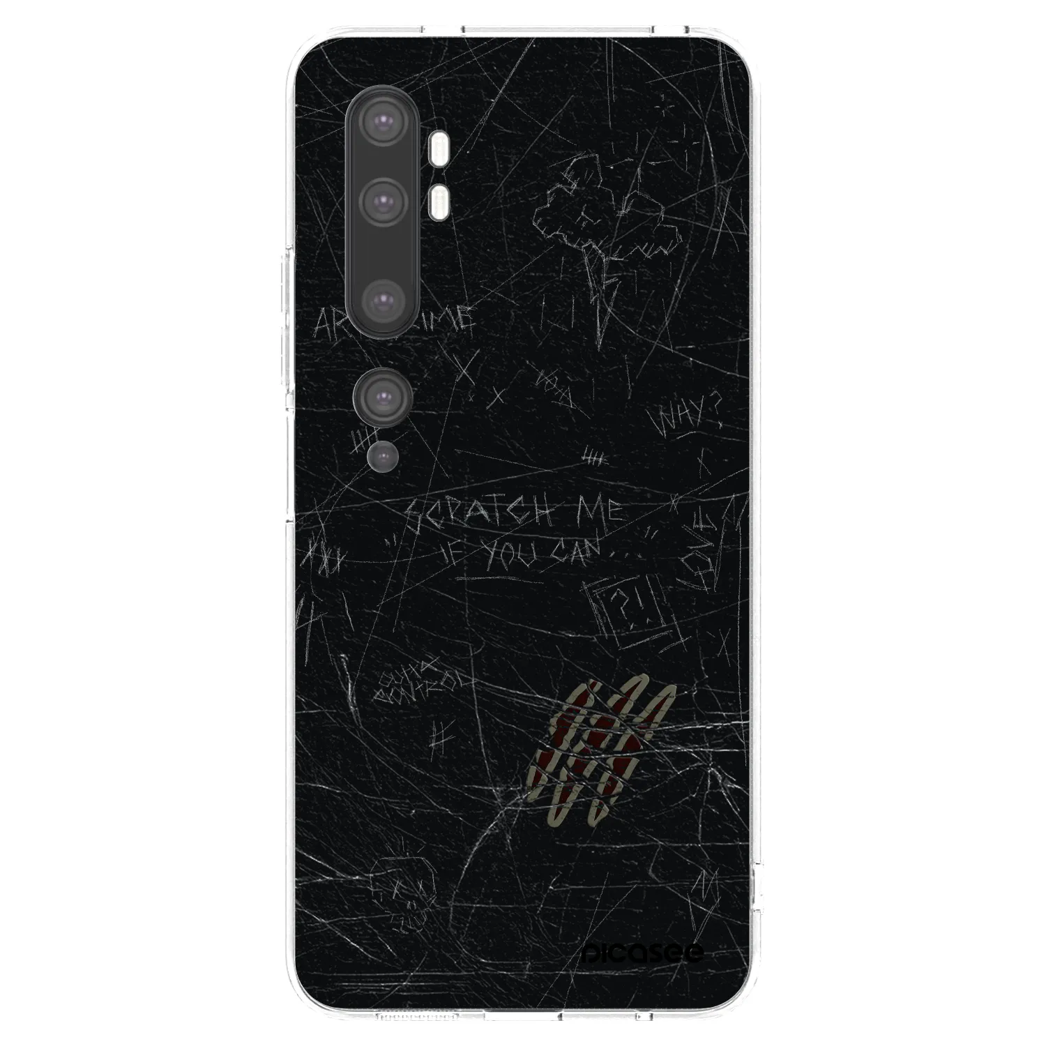 Picasee silikonska prozirna maskica za Xiaomi Mi Note 10 (Pro) - SCRATCH
