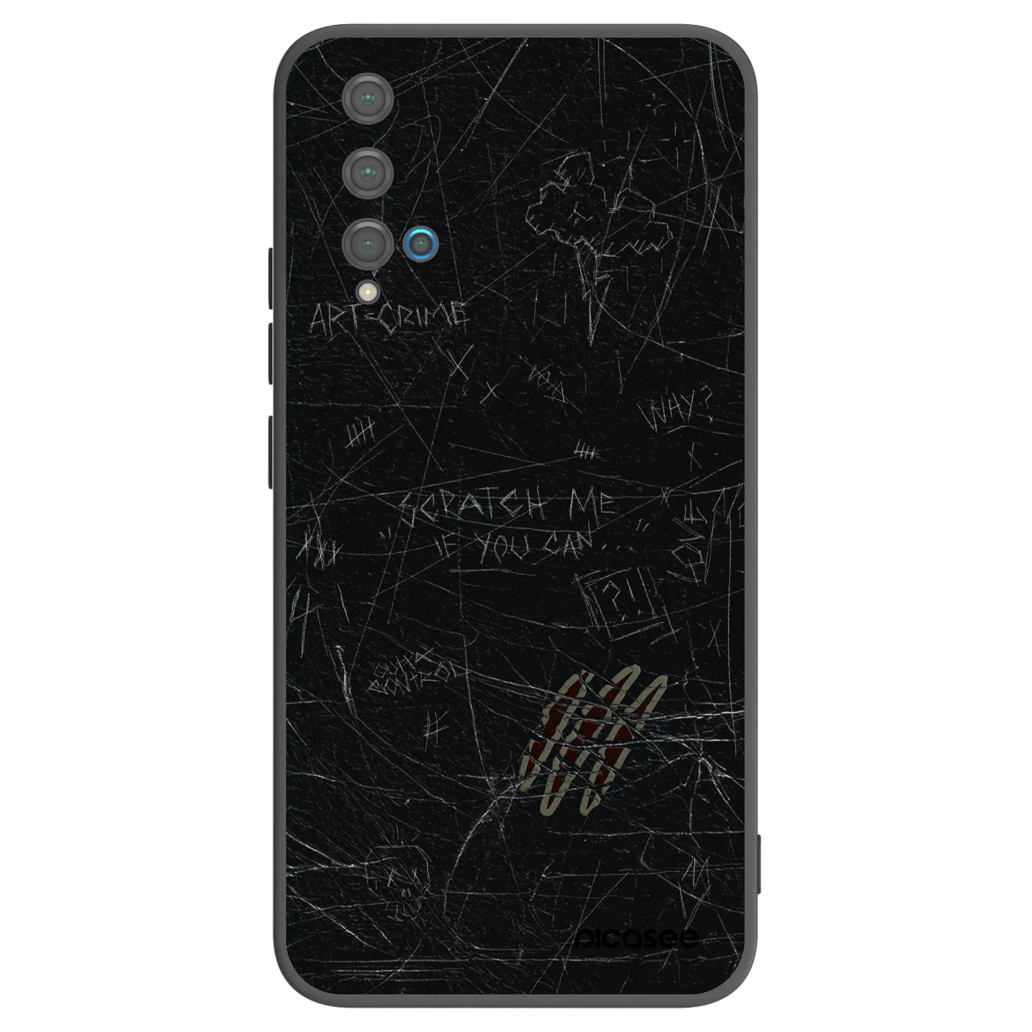 Picasee crna silikonska maskica za Huawei Nova 5T - SCRATCH