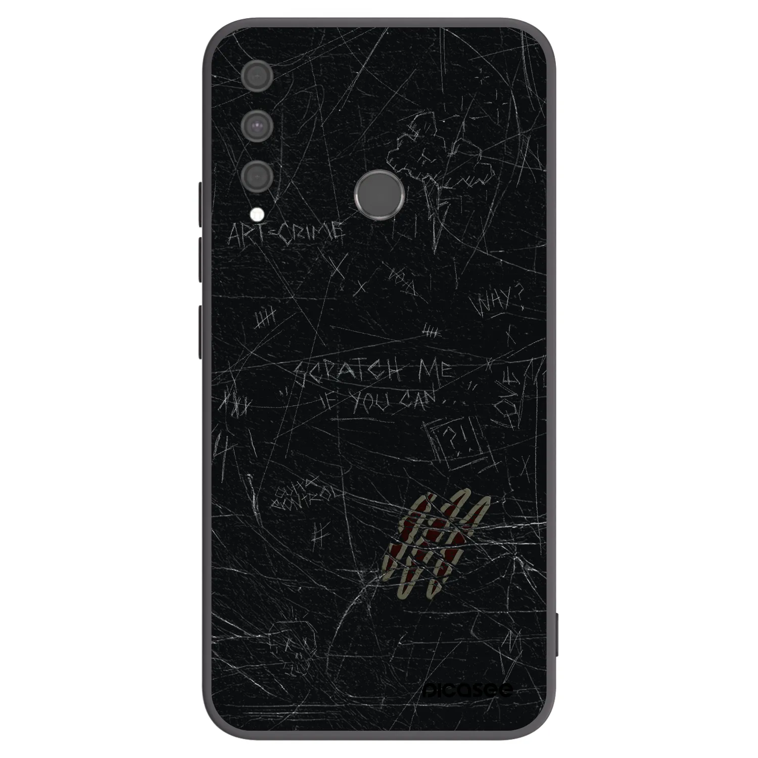 Picasee crna silikonska maskica za Huawei P40 Lite E - SCRATCH