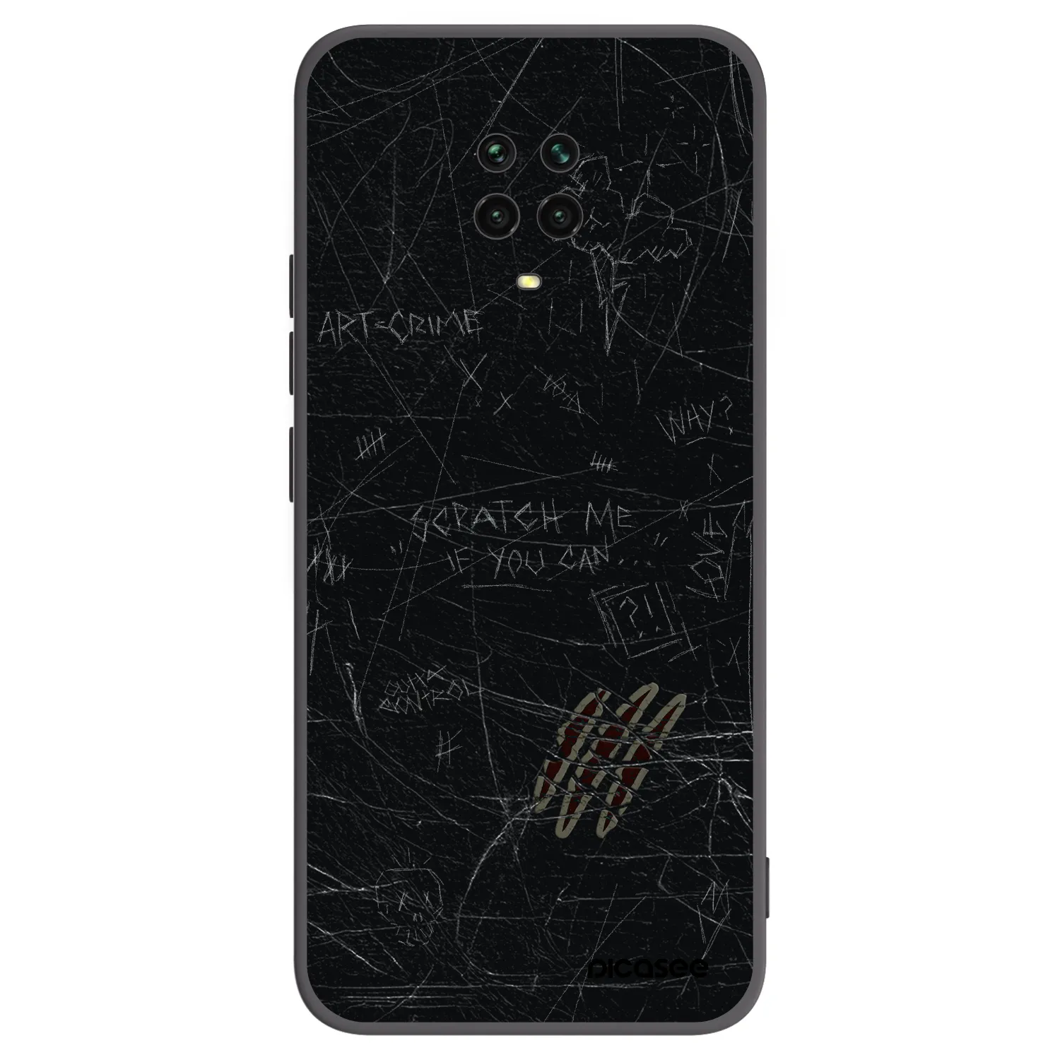 Picasee crna silikonska maskica za Xiaomi Redmi Note 9 Pro - SCRATCH
