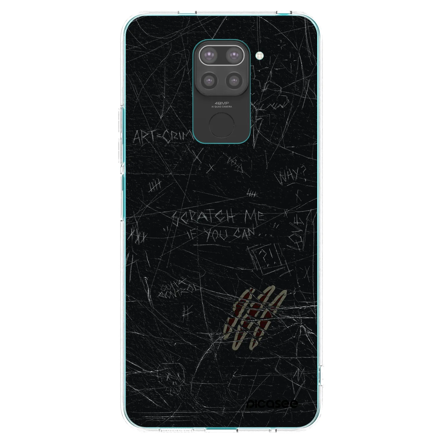 Picasee crna silikonska maskica za Xiaomi Redmi Note 9 - SCRATCH