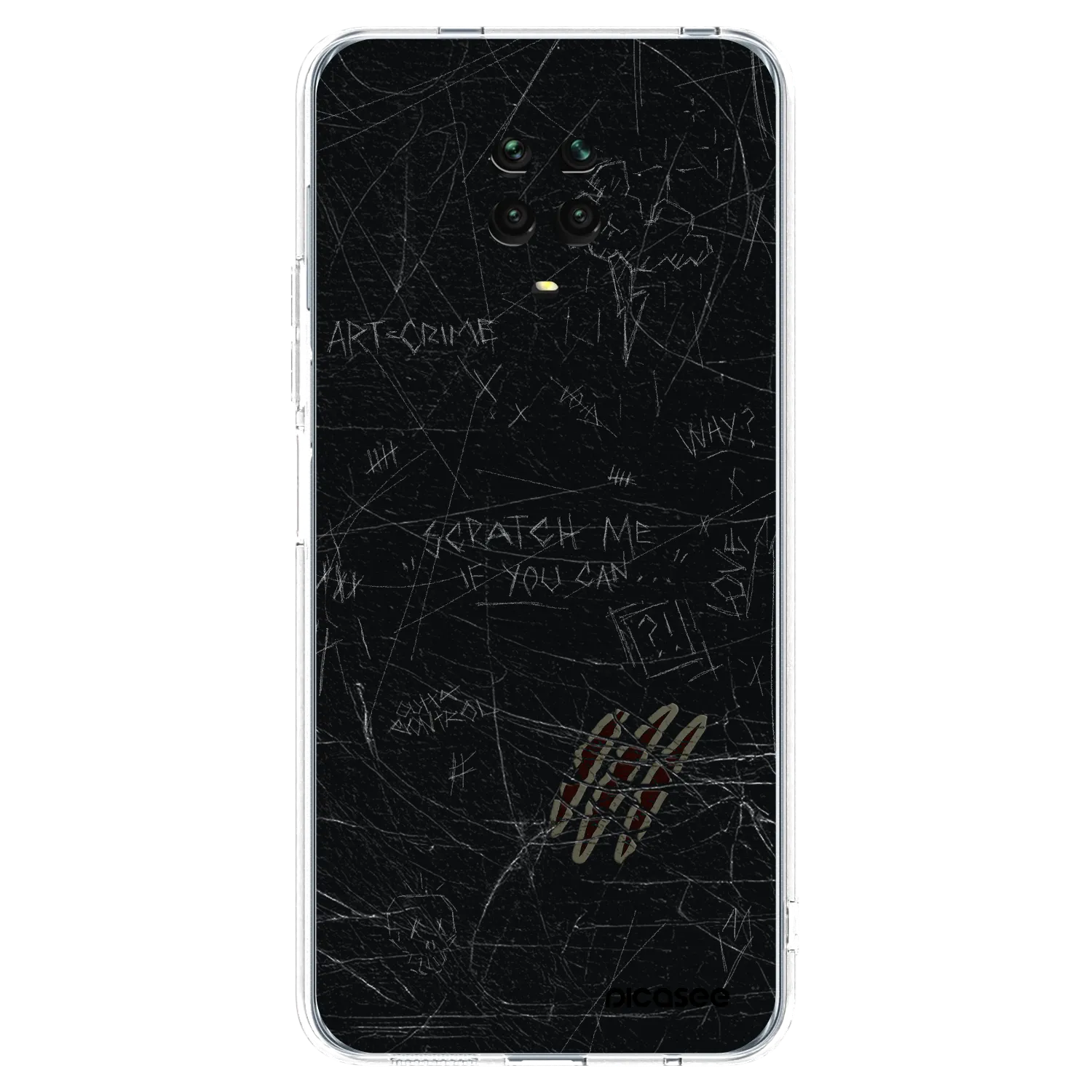 Picasee silikonska prozirna maskica za Xiaomi Redmi Note 9S - SCRATCH