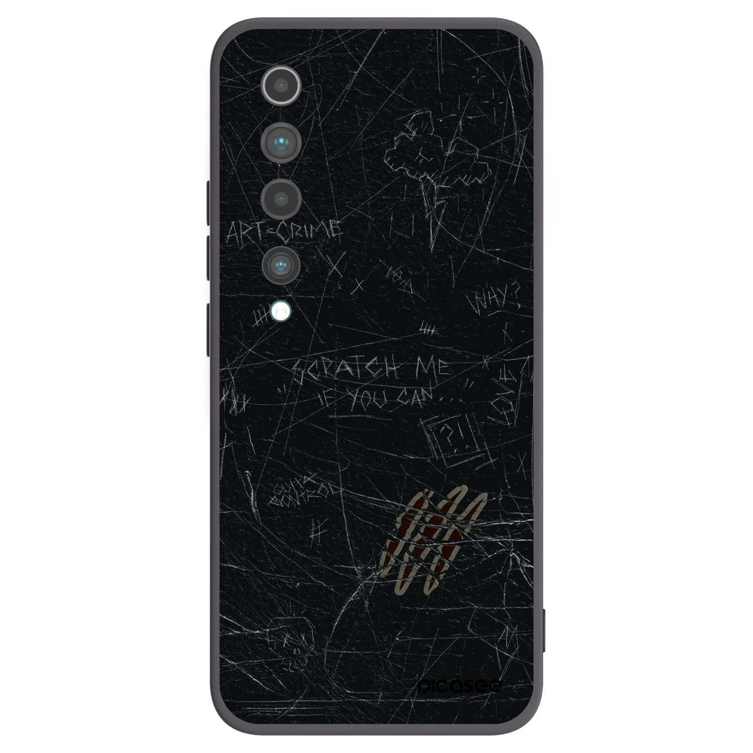 Picasee crna silikonska maskica za Xiaomi Mi 10 - SCRATCH