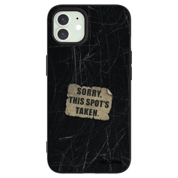 Picasee crna silikonska maskica za Apple iPhone 12 - SORRY