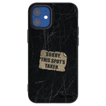 Picasee crna silikonska maskica za Apple iPhone 12 mini - SORRY