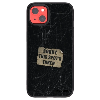 Picasee crna silikonska maskica za Apple iPhone 13 - SORRY