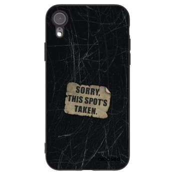 Picasee crna silikonska maskica za Apple iPhone XR - SORRY