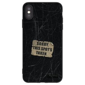 Picasee crna silikonska maskica za Apple iPhone XS Max - SORRY