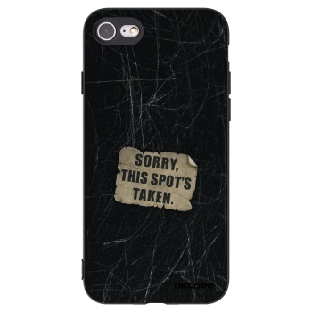 Picasee crna silikonska maskica za Apple iPhone SE 2022 - SORRY