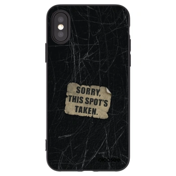 Picasee crna silikonska maskica za Apple iPhone X/XS - SORRY