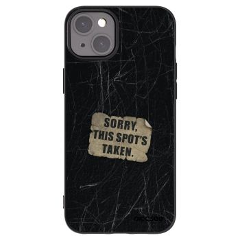 Picasee crna silikonska maskica za Apple iPhone 15 Plus - SORRY