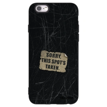 Picasee crna silikonska maskica za Apple iPhone 6/6S - SORRY