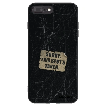 Picasee crna silikonska maskica za Apple iPhone 8 Plus - SORRY